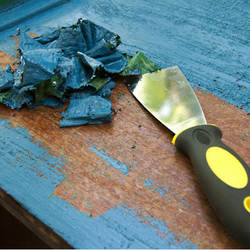 Stripping stained surface with Sico 802-111 or 802-666 (environmental option)
